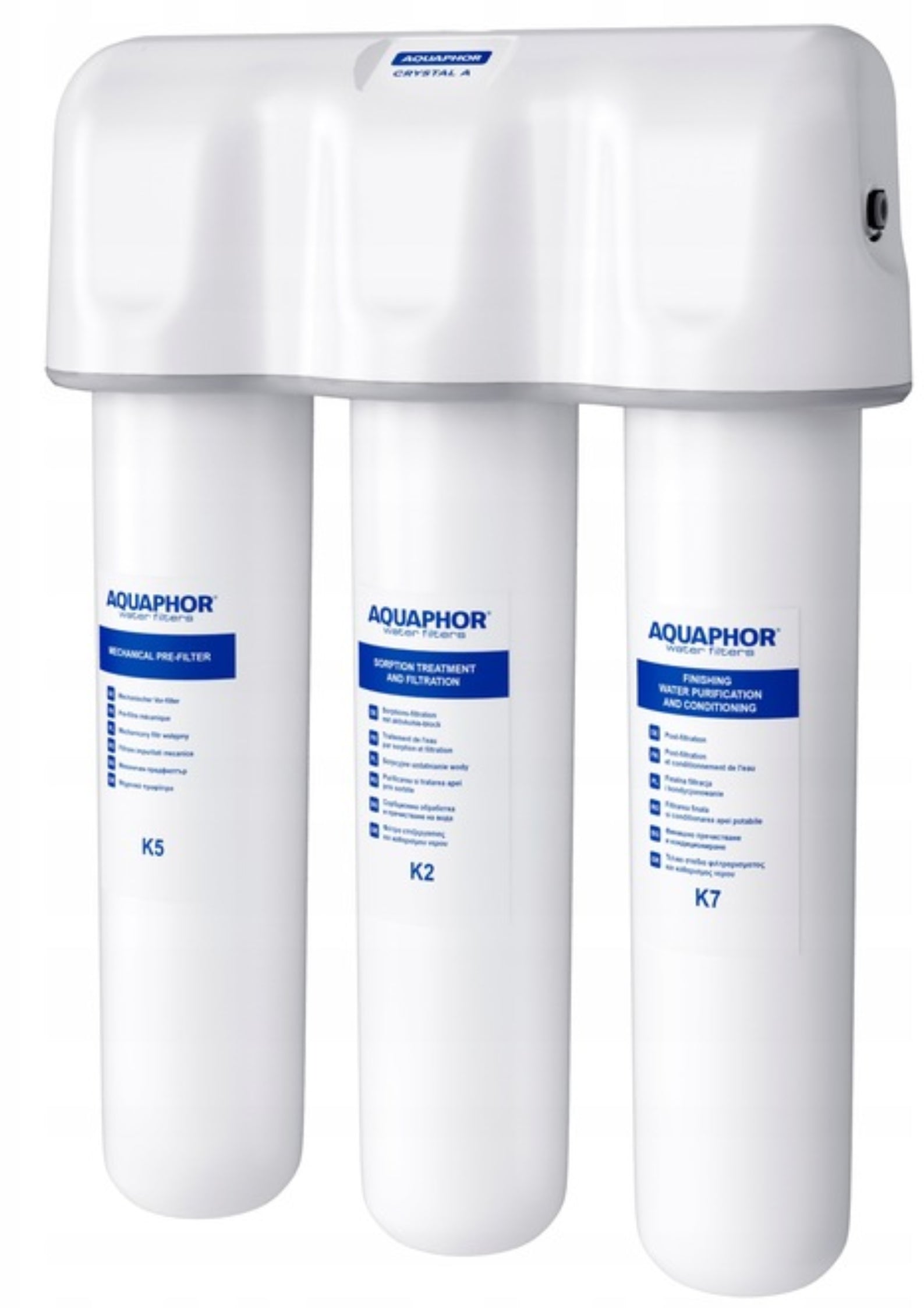 WATER FILTER FOR KITCHEN SINK AQUAPHOR CRYSTAL A AND TAP FOR WATER FILTER Model FILTR POD ZLEW 00030-430