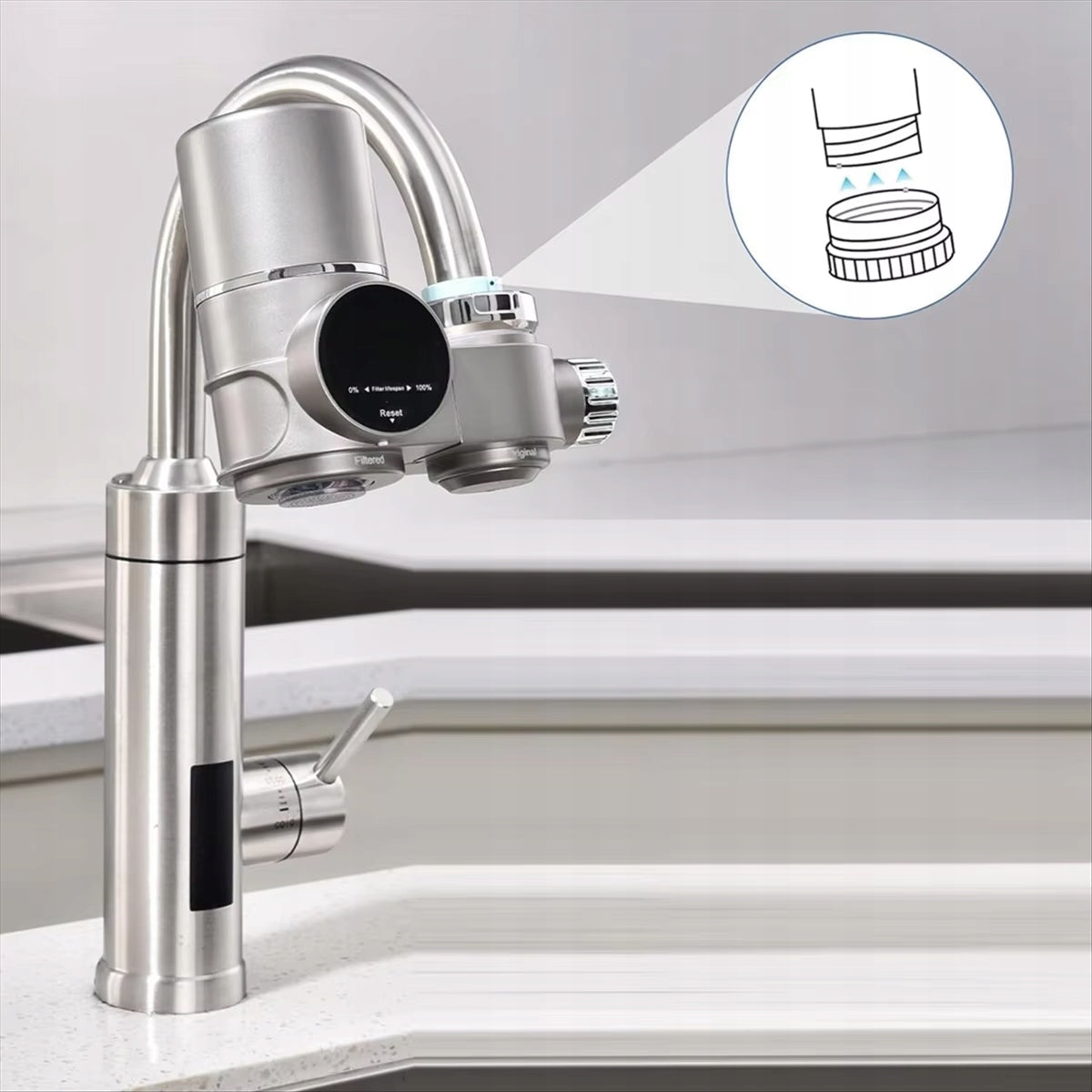 WATER FILTRATION SYSTEM ELECTRONIC WATER PURIFIER IN TAP WATER FILTER Model LT-A13