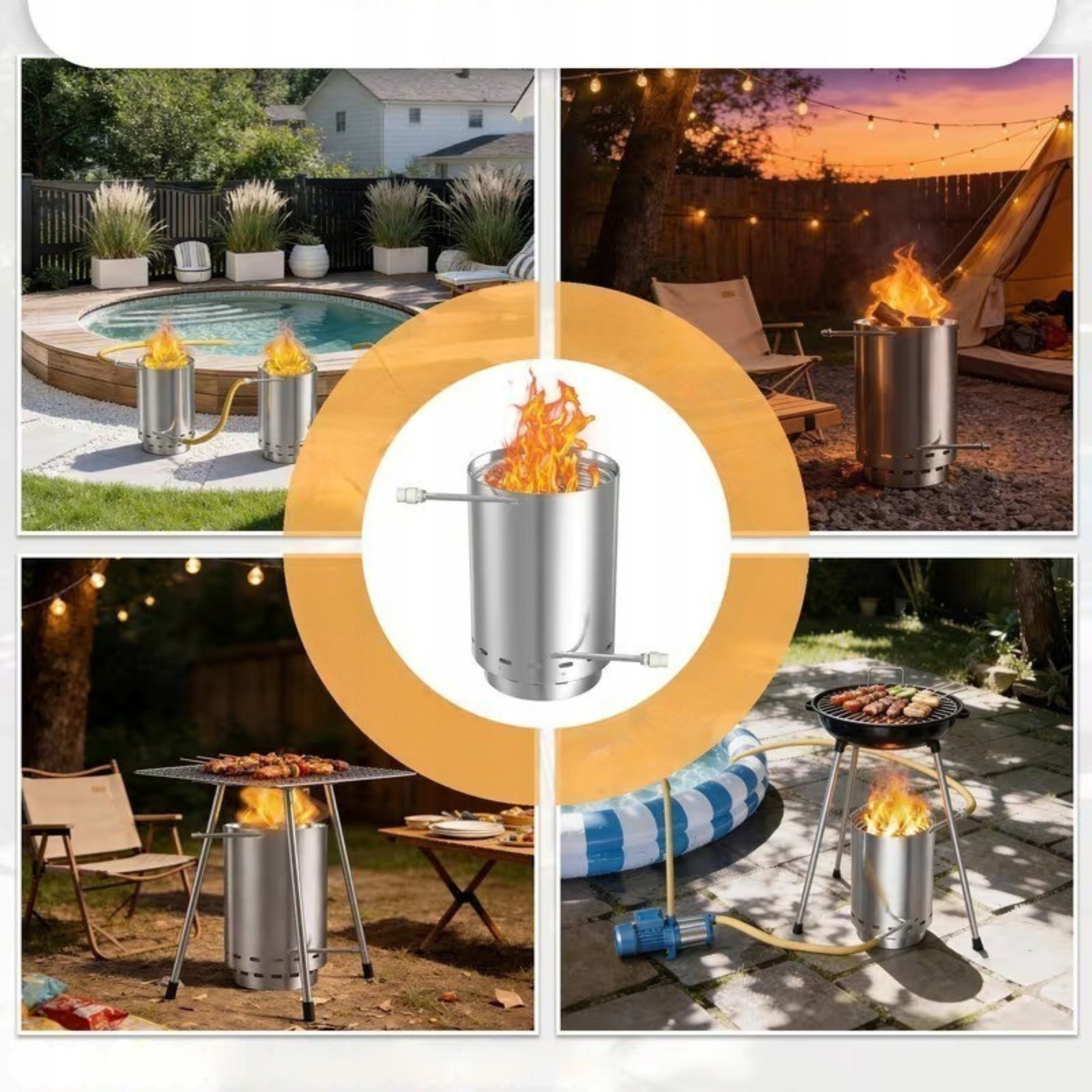 WATER HEATER FLOW HEATING FOR FIRE PIT FOR WOOD COAL Manufacturer AC