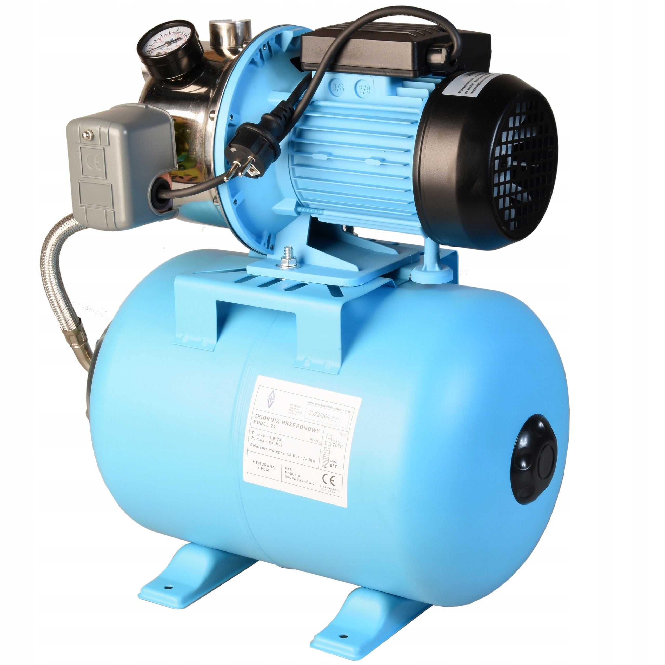WATER HYDROPHORE 24L Hydrophore Set Pump 1100W 3600l/h EFFICIENT POWERFUL Packaging status original