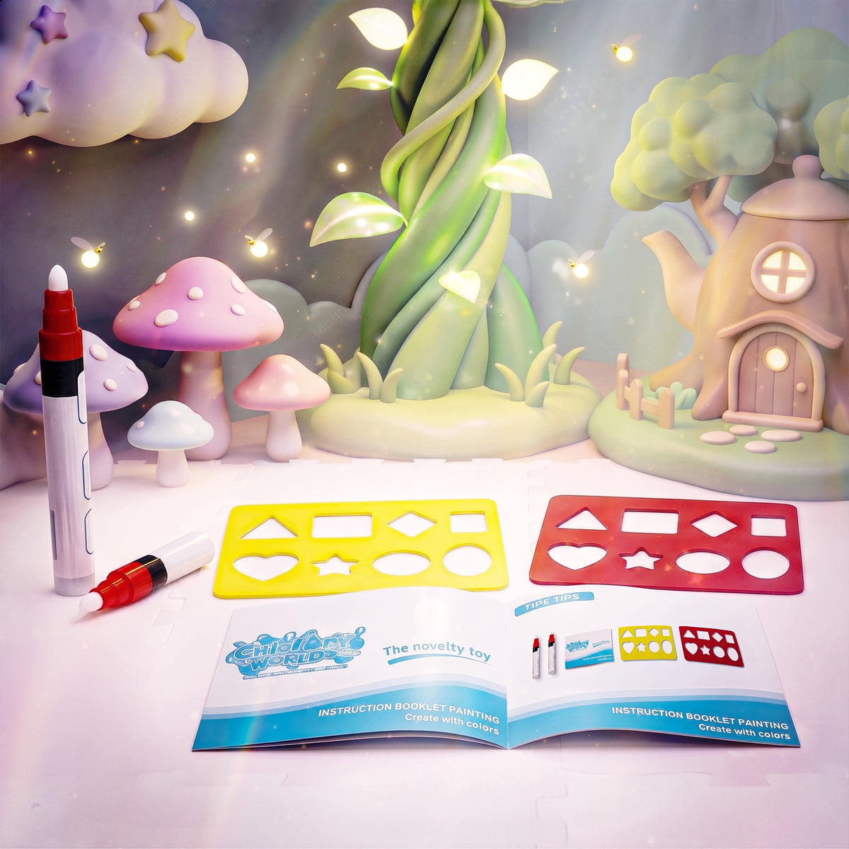 WATER MAT FOR COLORING DRAWING XXL 150x100 cm MAGIC SET TEMPLATES Manufacturer code Magiczna mata wodna do rysowania V4D