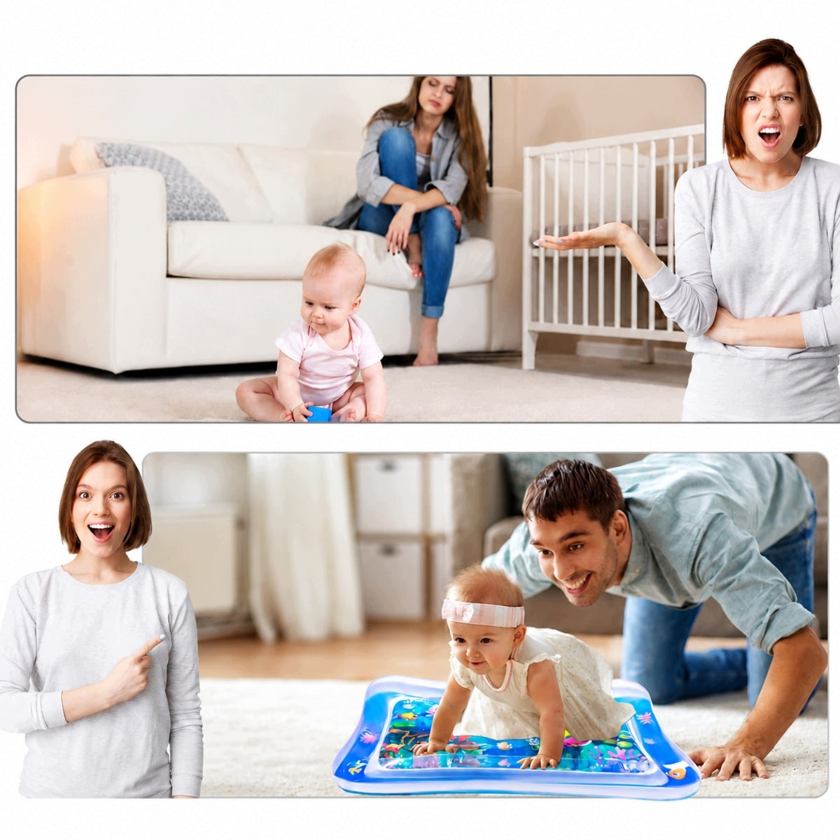 WATER MAT XXL INFLATABLE SENSORY FOR BABIES WATER POOL ANIMALS Brand no brand