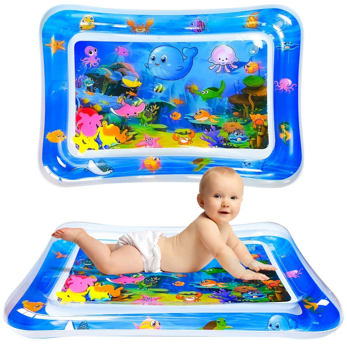 WATER MAT XXL INFLATABLE SENSORY FOR BABIES WATER POOL ANIMALS