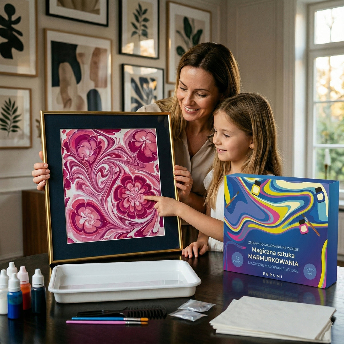 WATER PAINTING KIT PAINTING 8 COLORS B5 CREATIVE GIFT EBRU Manufacturer code ZESTAW DO MALOWANIA NA WODZIE 8 KOLORÓW B5