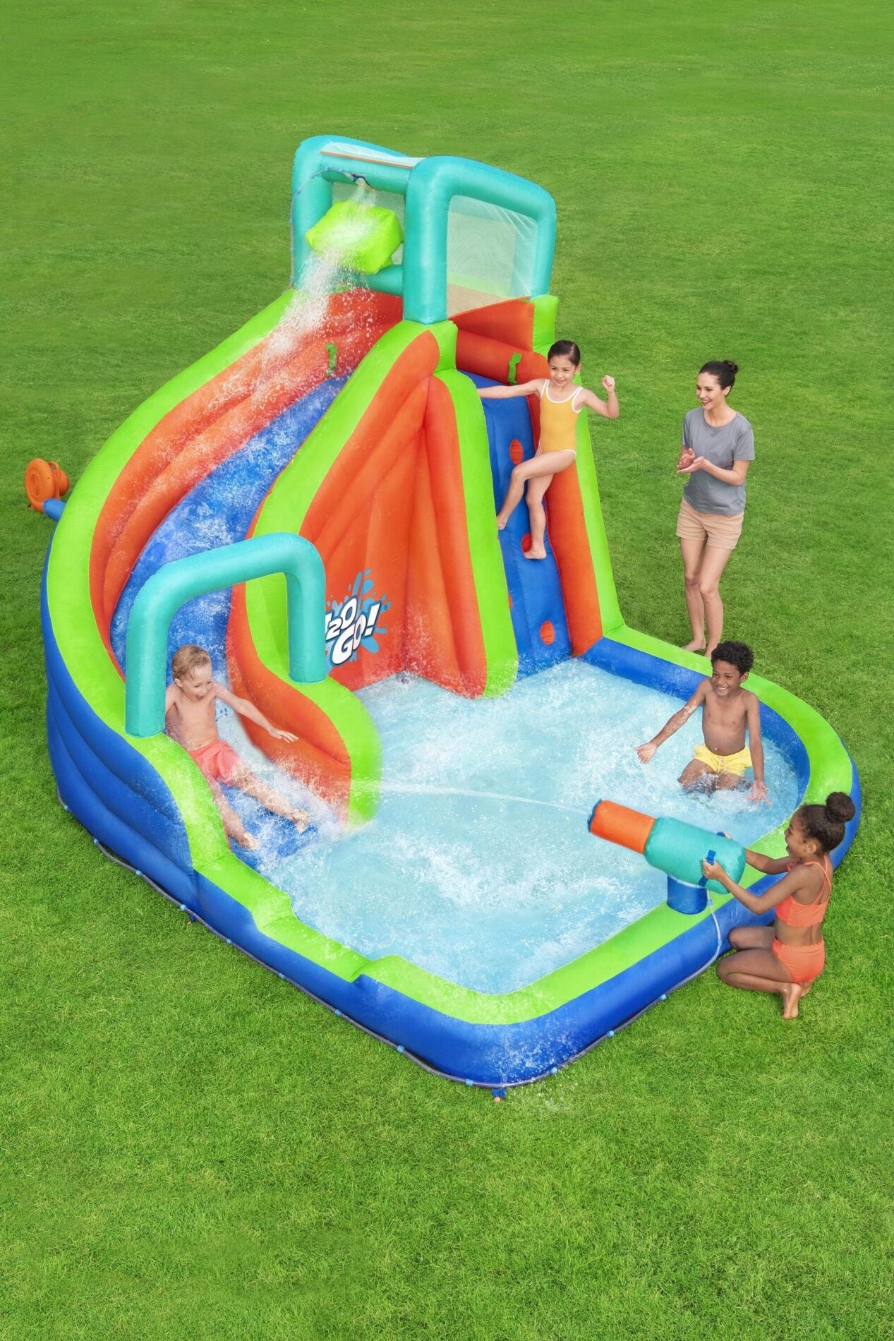 WATER PLAYGROUND FOR CHILDREN INFLATABLE LARGE SWIMMING POOL SLIDE WALL BESTWAY Manufacturer code OGROMNY POMPOWANY PLAC ZABAW DLA DZIECI