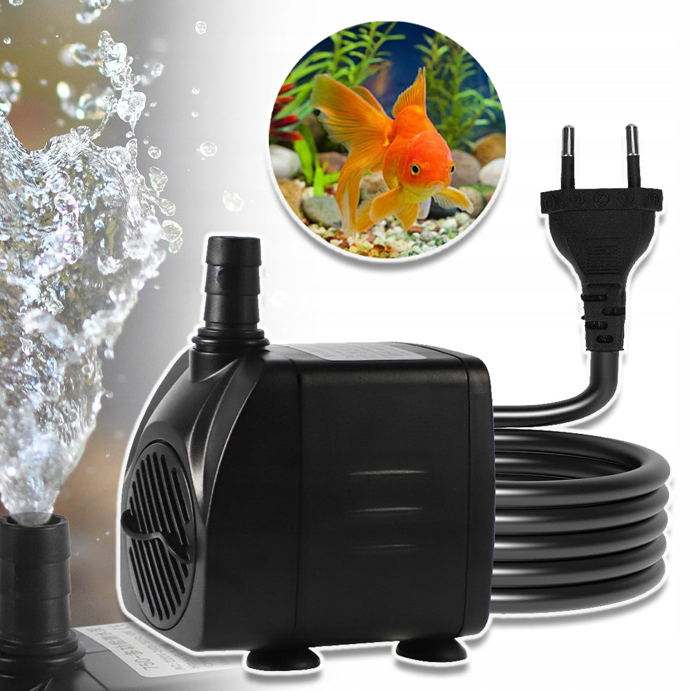 WATER PUMP 10W 600L/H QUIET AQUARIUM POND 4 SUCTIONS 2 STAIRS Manufacturer code ZGEER1008
