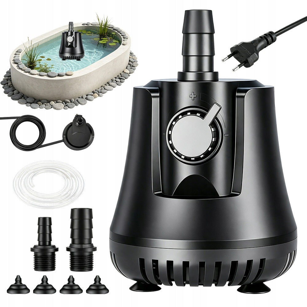 WATER PUMP 25W QUIET AQUARIUM POND FOUNTAIN GARDEN HOSE 1,5M ABS