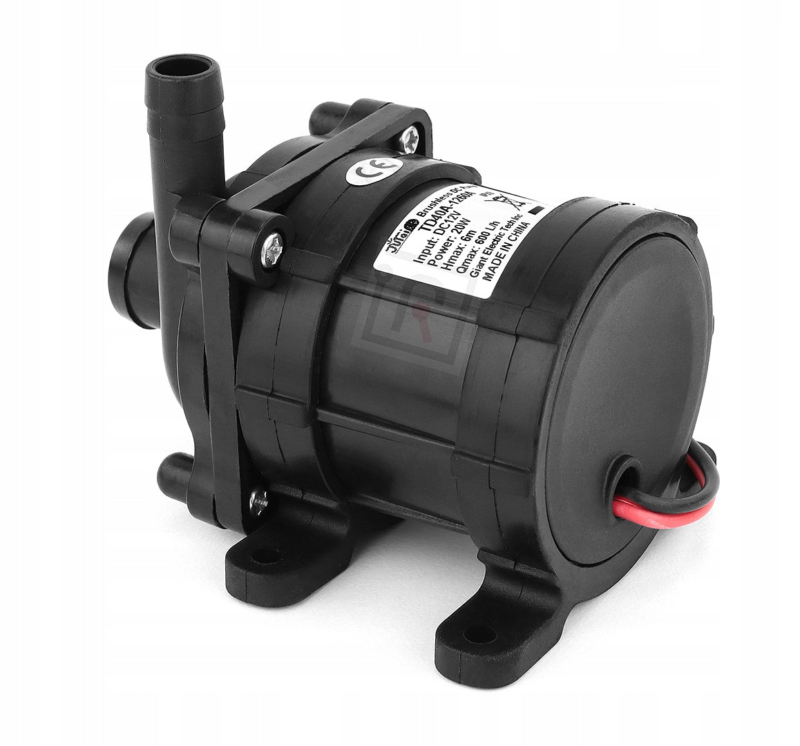 WATER PUMP ELECTRIC CIRCULATING LIQUID WATERPROOF TD40A 12V 20W 450L/h Manufacturer code pompka wody obiegowa 20W 450L/h