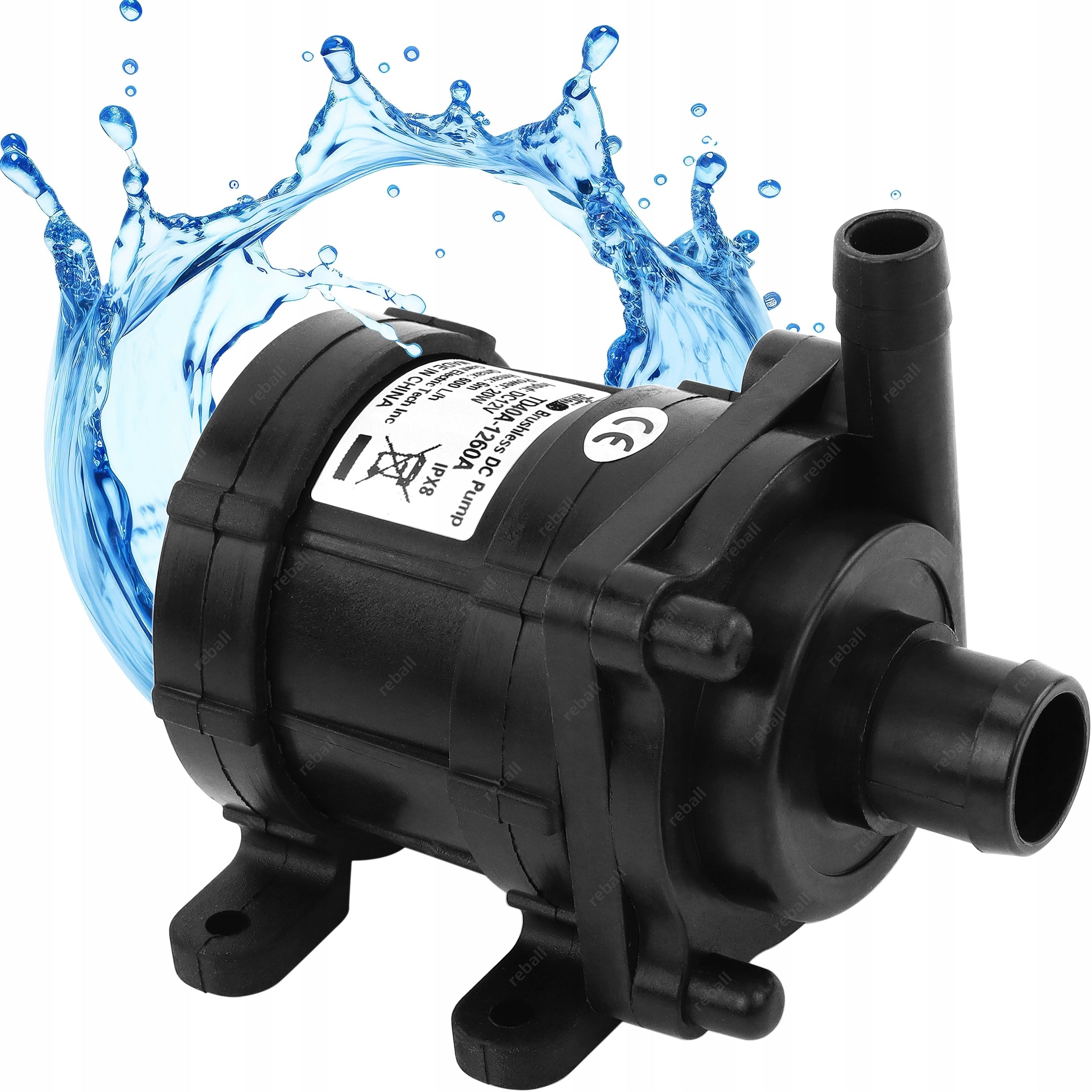 WATER PUMP ELECTRIC CIRCULATING LIQUID WATERPROOF TD40A 12V 20W 450L/h
