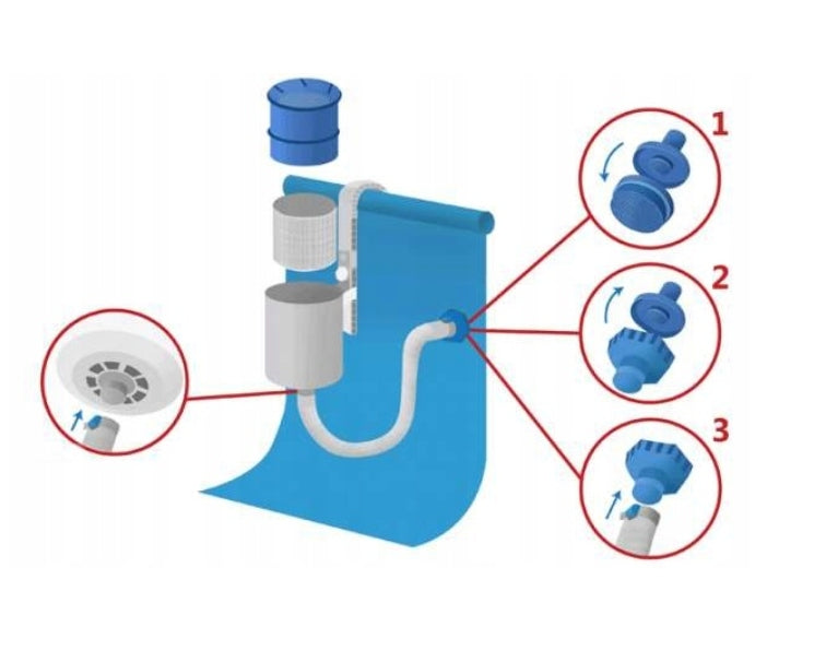 WATER PURIFIER SKIMMER FOR SWIMMING POOL SURFACE INTEX AUTOMATIC COLLECTOR Model Skimer Do pompy z dozownikiem chemii INTEX