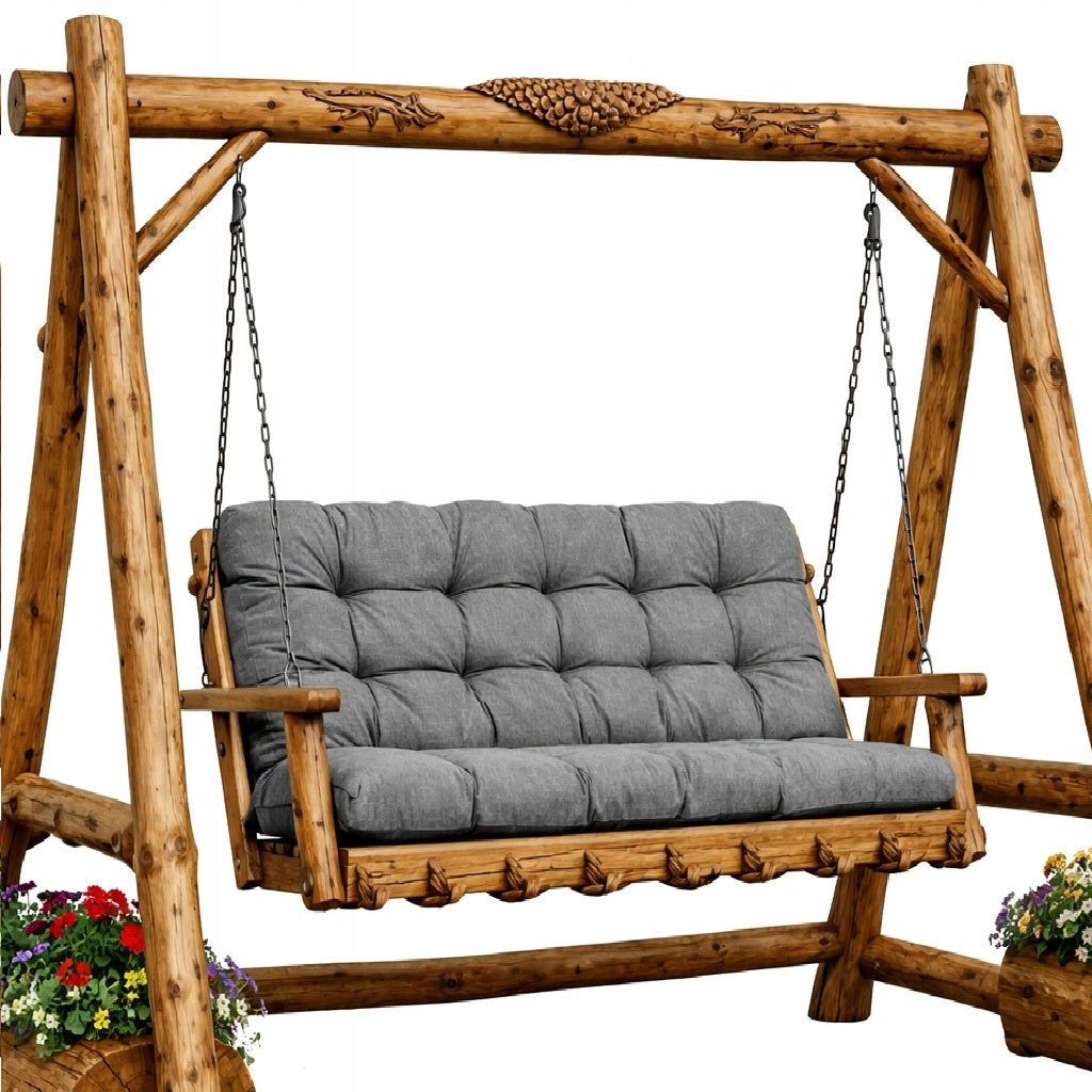 WATER RESISTANT GARDEN PILLOW 140x60x50 FOR SWING, BENCH, PALLETS, FURNITURE