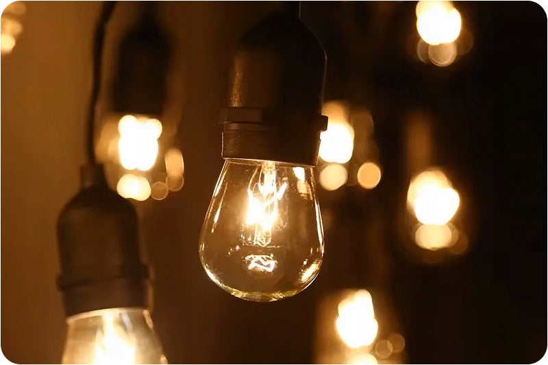 WATER RESISTANT OUTDOOR BALCONY GARLAND GARDEN TERRACE LIGHT BULBS 10m Batteries included yes