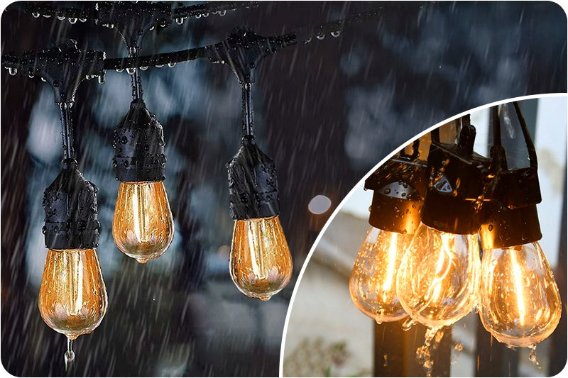 WATER RESISTANT OUTDOOR BALCONY GARLAND GARDEN TERRACE LIGHT BULBS 10m Diameter/width 1000 cm