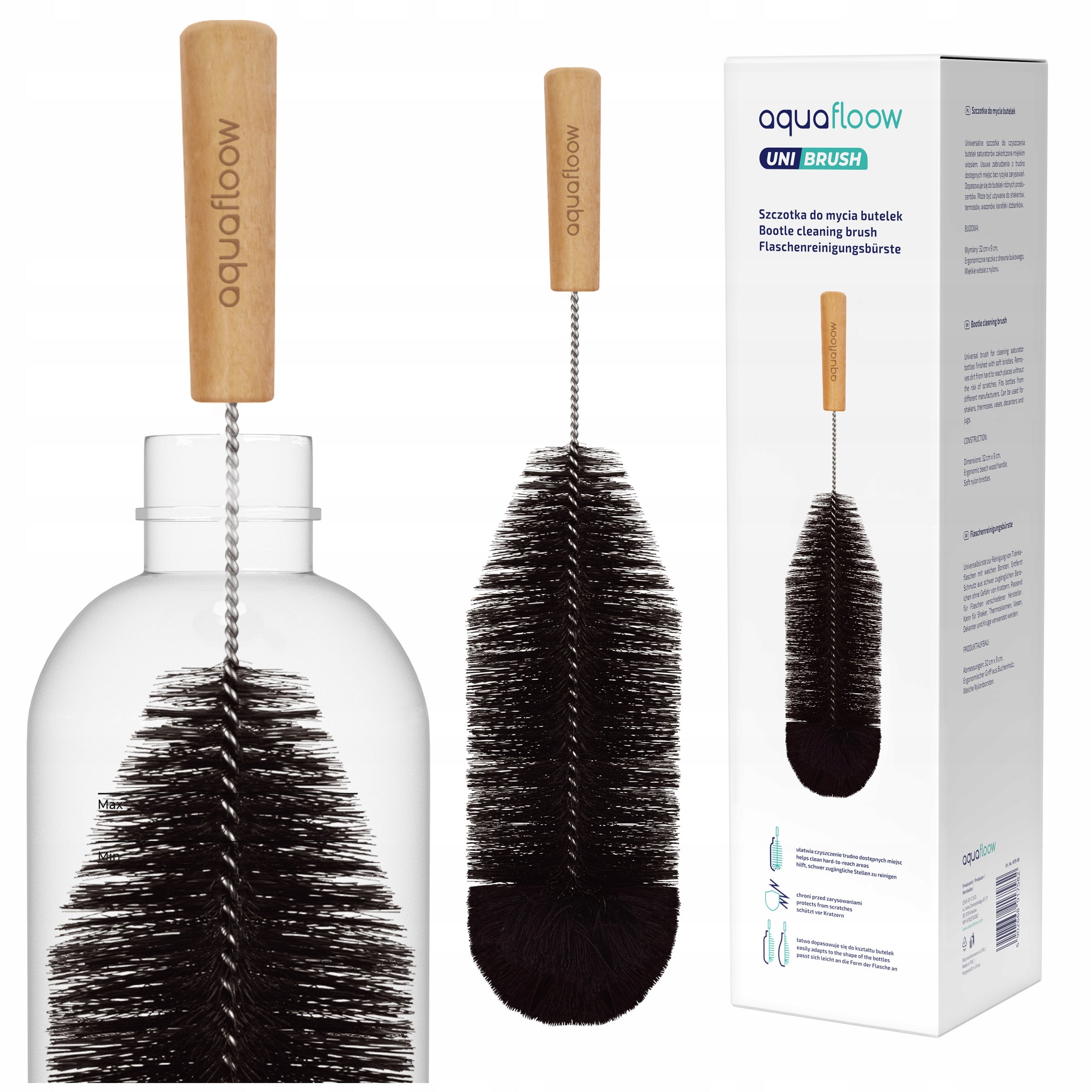 WATER SATURATOR BOTTLE CLEANING BRUSH WASHING MACHINE BLACK
