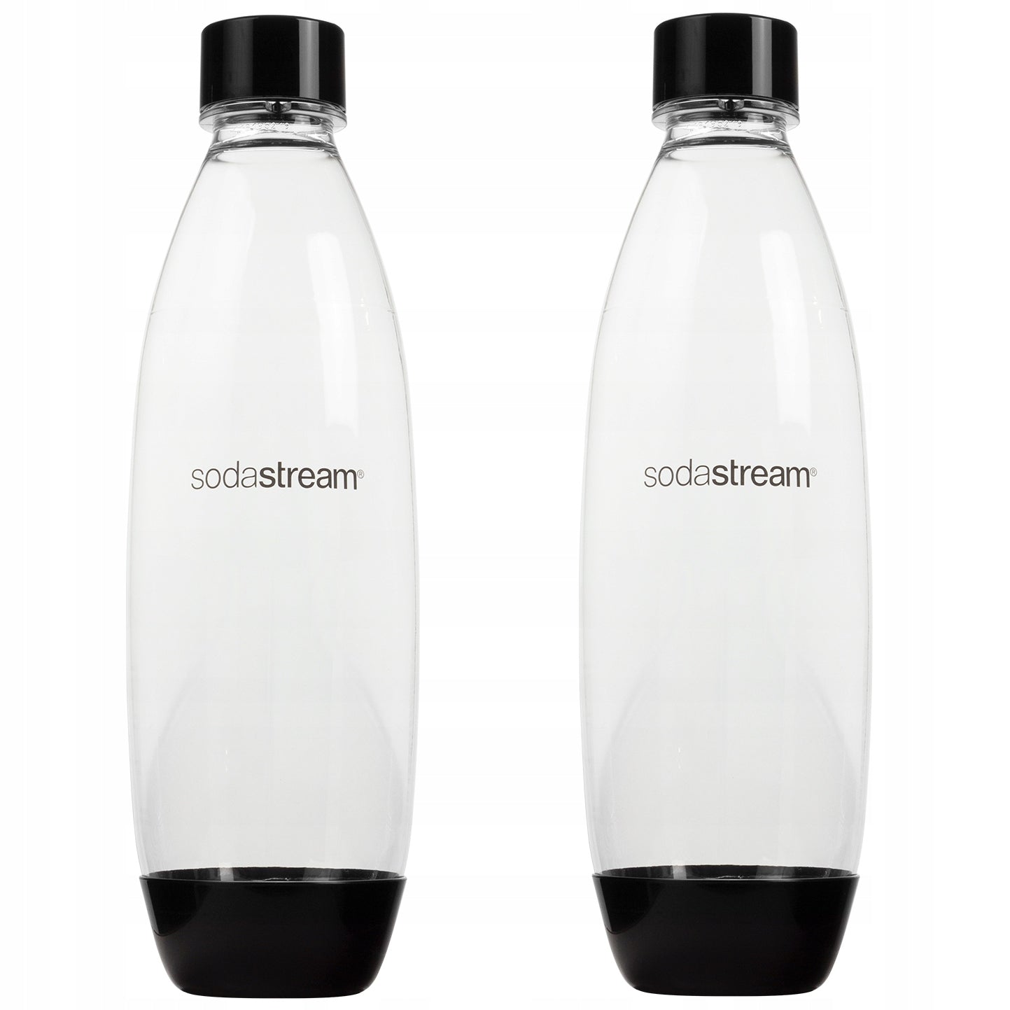 WATER SATURATOR SODASTREAM TERRA BLACK 2 BOTTLES CYLINDER 6 DRINKS SET Dominant color black
