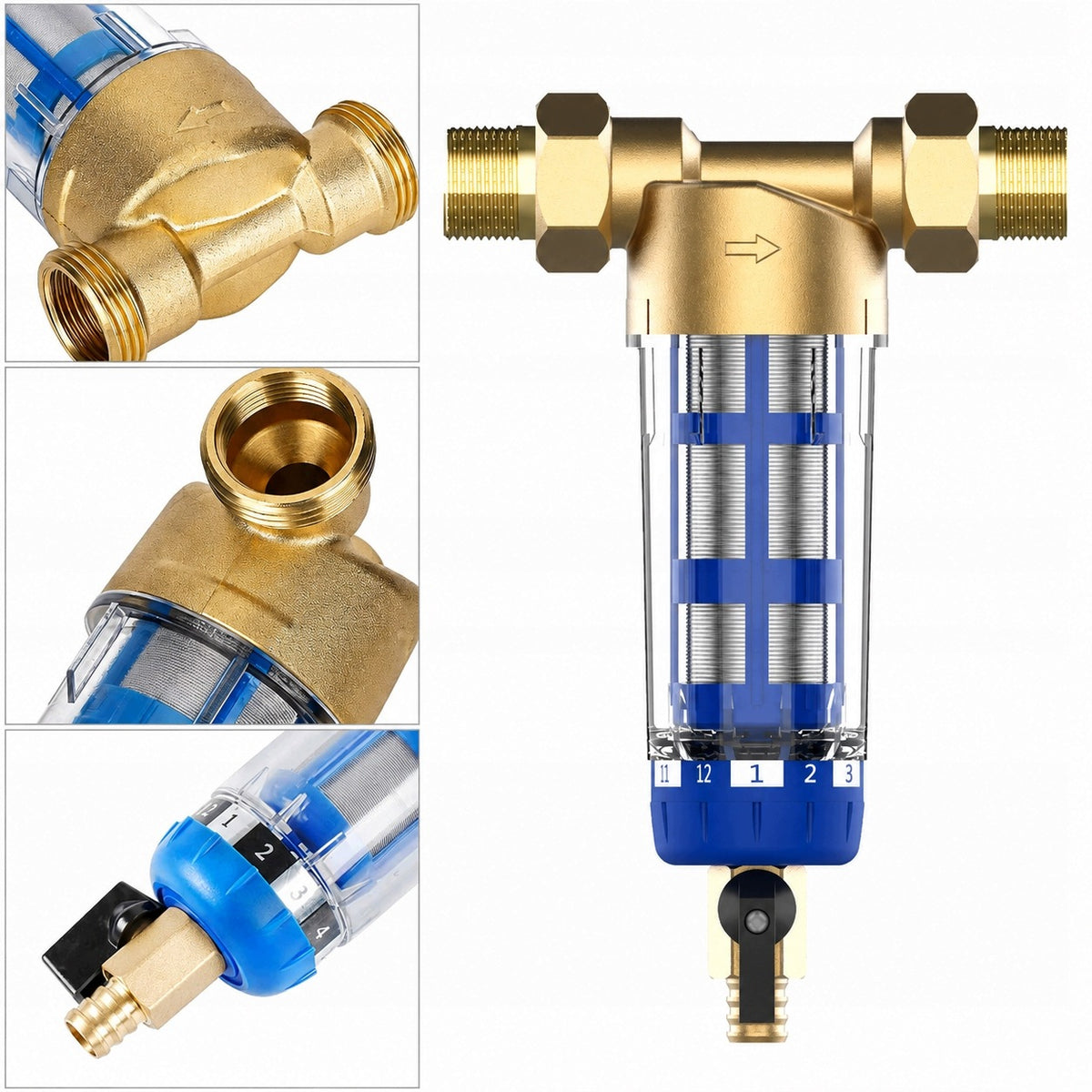 WATER SETTLEMENT FILTER COMPLETE SELF-CLEANING 3/4"