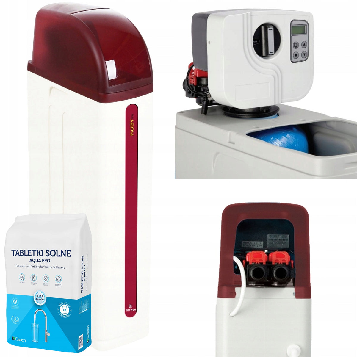 WATER SOFTENER TREATMENT STATION CS RUBY BNT 20L + SALT CIECH 20 KG