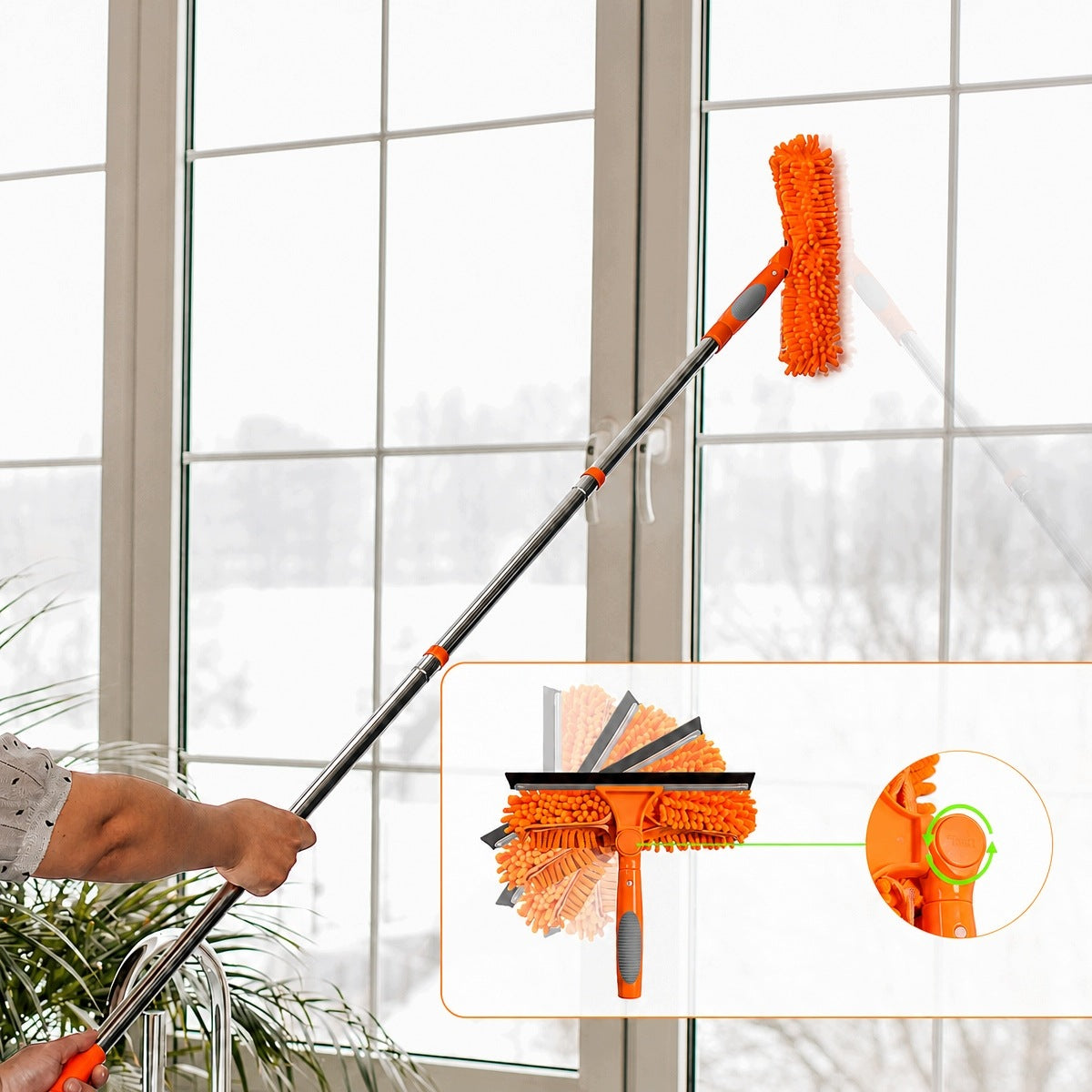 WATER SQUEEGEE TELESCOPIC WINDOW WASHER MIRROR WINDOW WASHING CABIN 1,7m MOP Brand no brand