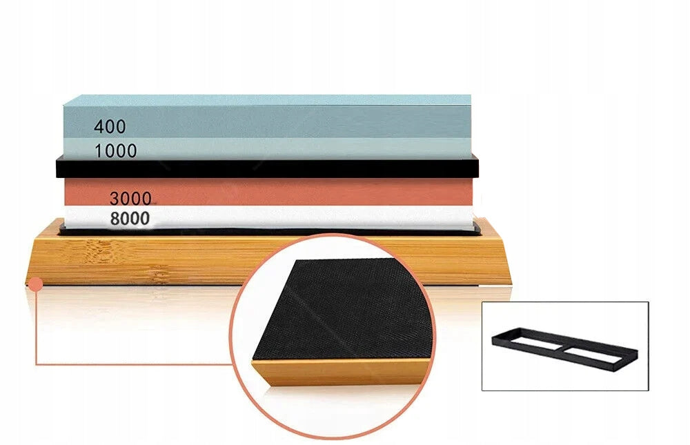 WATER STONE WHETSTONE SHARPENER FOR SHARPENING KITCHEN KNIVES SET 400-8000 Brand Dampod