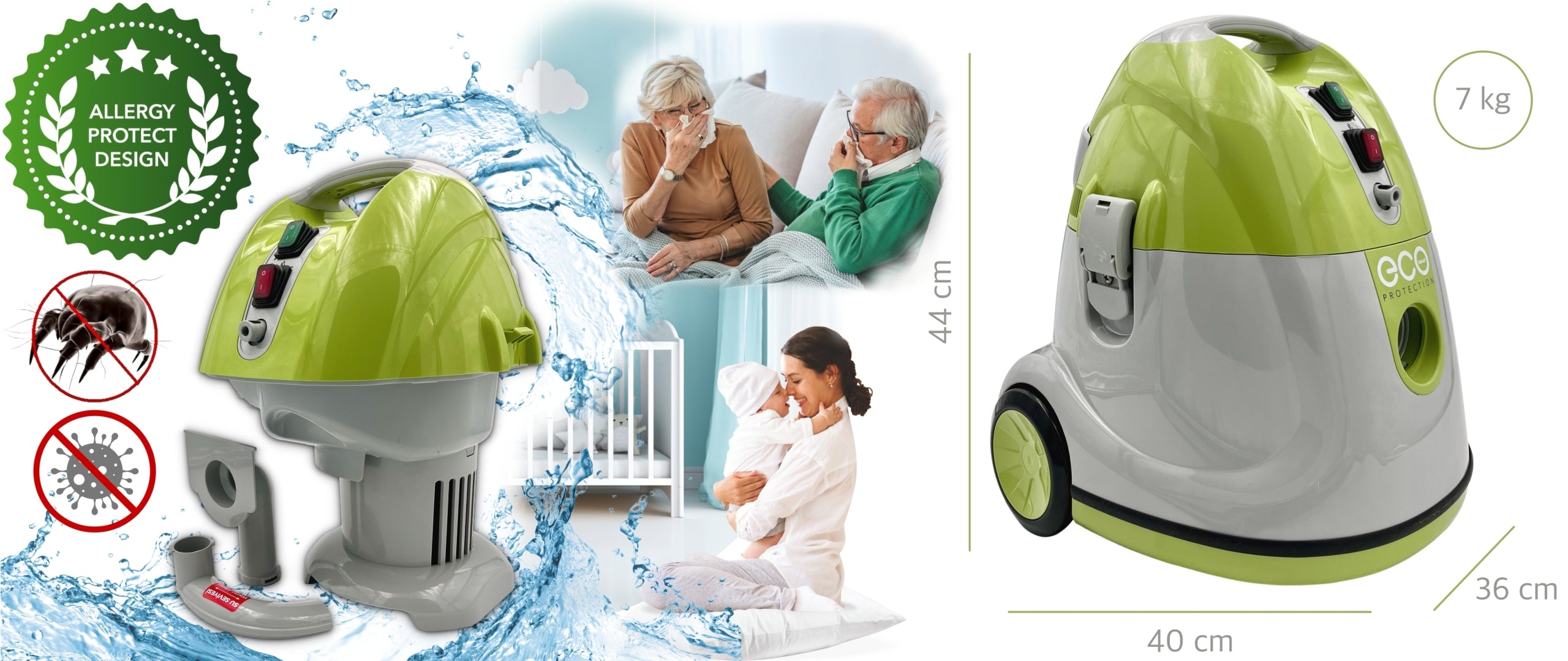 WATER WASHING VACUUM CLEANER+LIQUID KARCHER Laundry Suction Cup SET PREMIUM QUALITY Maximum power 1300 W