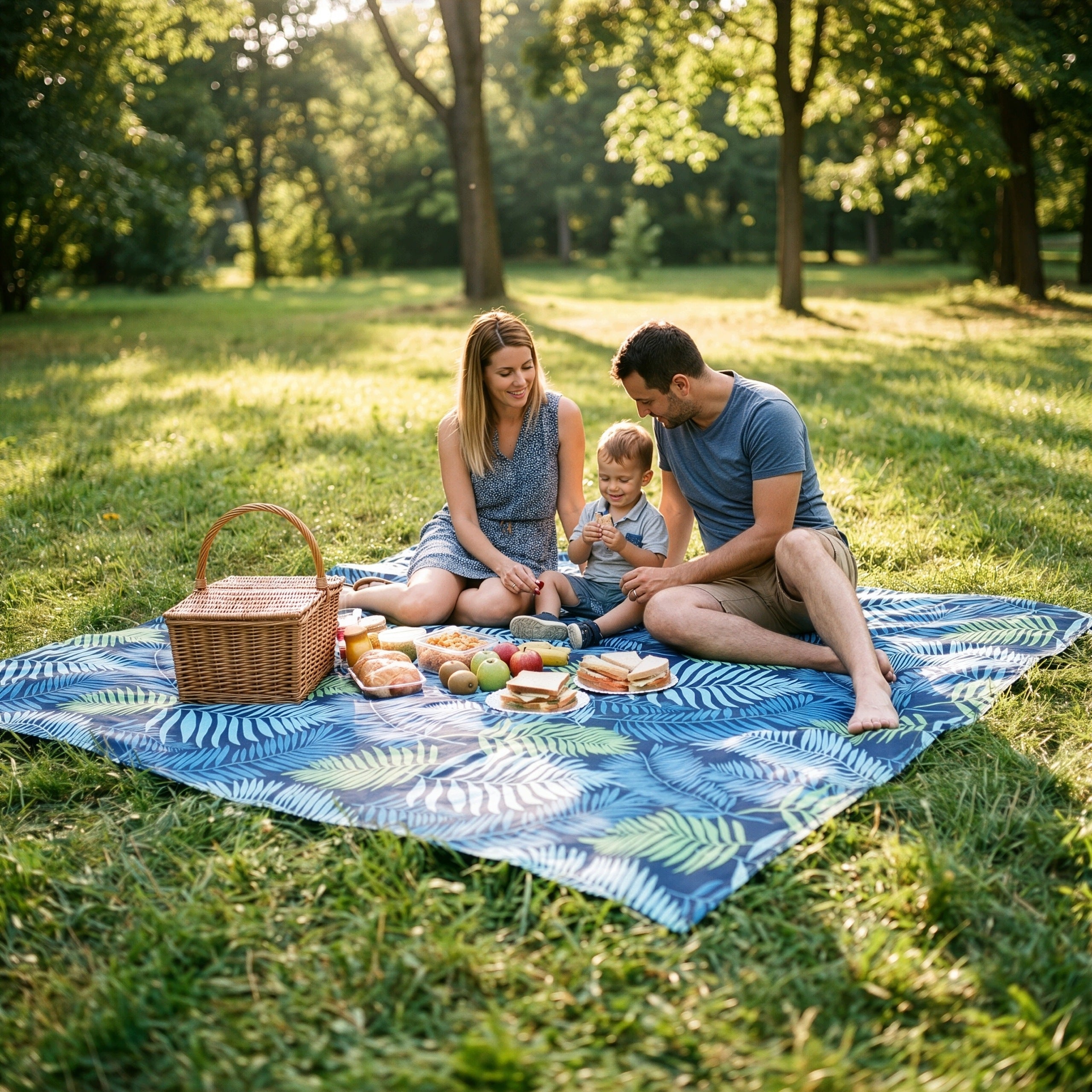 WATERPROOF BEACH MAT TOURIST BLANKET 200x220 CM FOLDING LIGHTWEIGHT + CASE Manufacturer code Mata na plaże wodoodporna turystyczna 39638