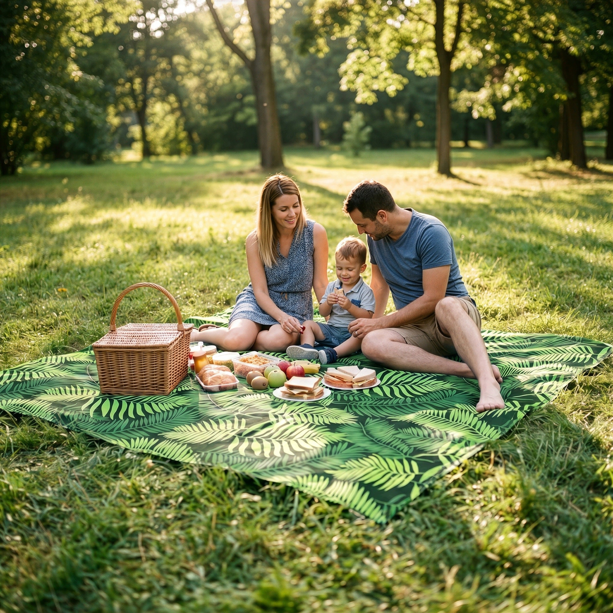 WATERPROOF BEACH MAT TOURIST BLANKET 200x220 CM FOLDING LIGHTWEIGHT + CASE Manufacturer code Mata na plaże wodoodporna turystyczna 39639