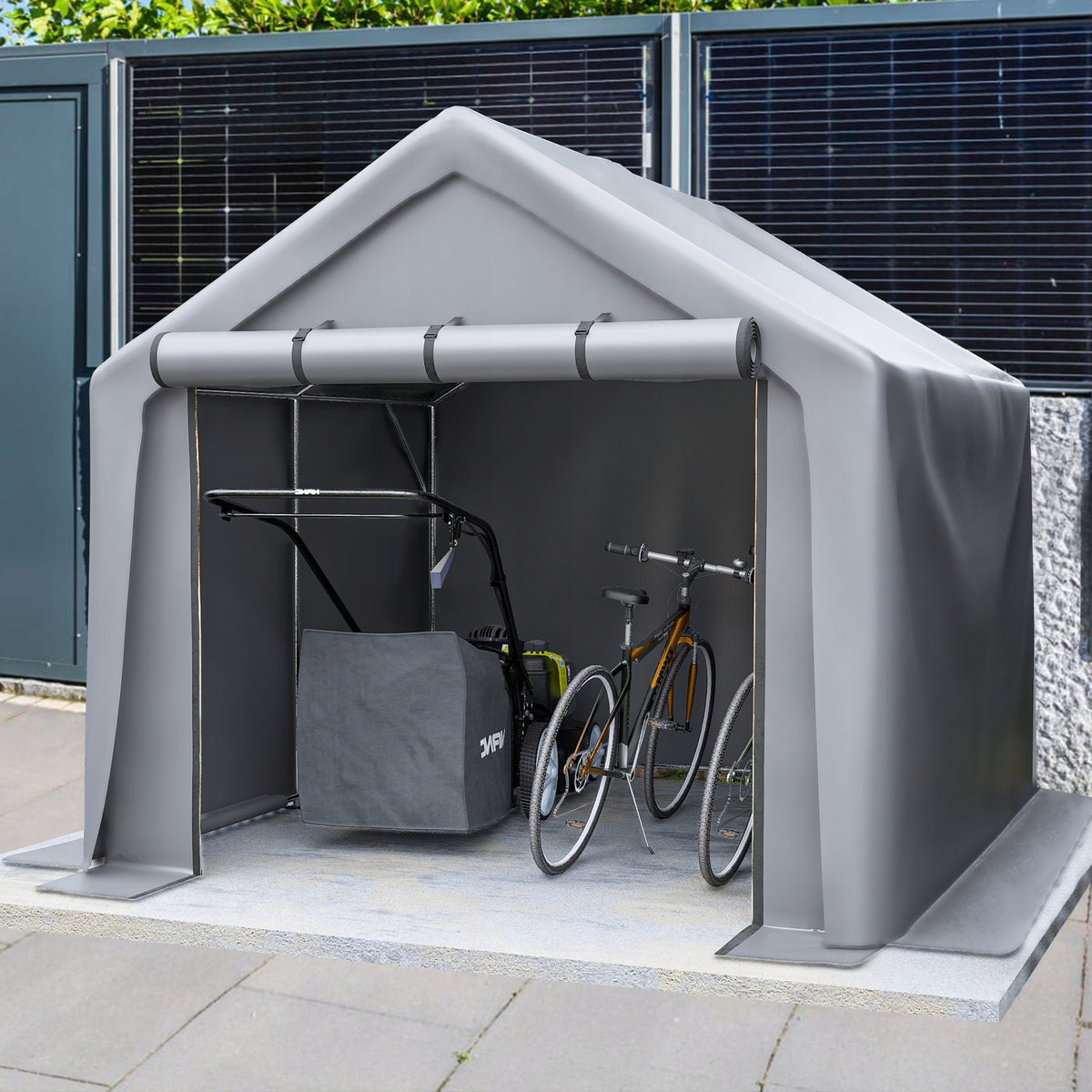 WATERPROOF CARPORT BIKE PORTABLE GARAGE STORAGE SHED FOR BICYCLES 244X241X217 Manufacturer no brand