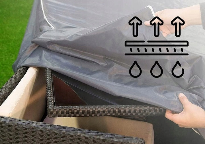 WATERPROOF COVER FOR GARDEN CORNER FURNITURE GREY 425/155/115 ON UV Manufacturer GALAXY