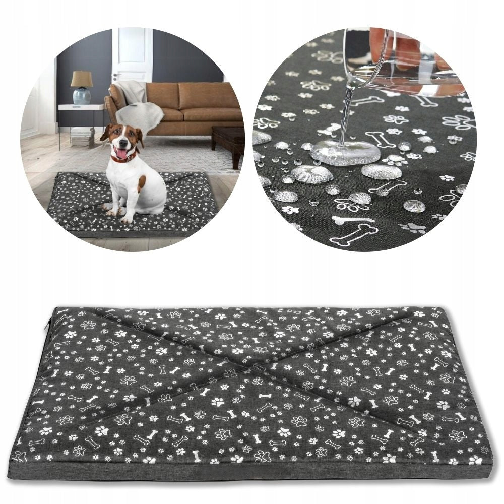 WATERPROOF DOG AND CAT BED 70x50x5 cm L MATTRESS WITH ZIPPER