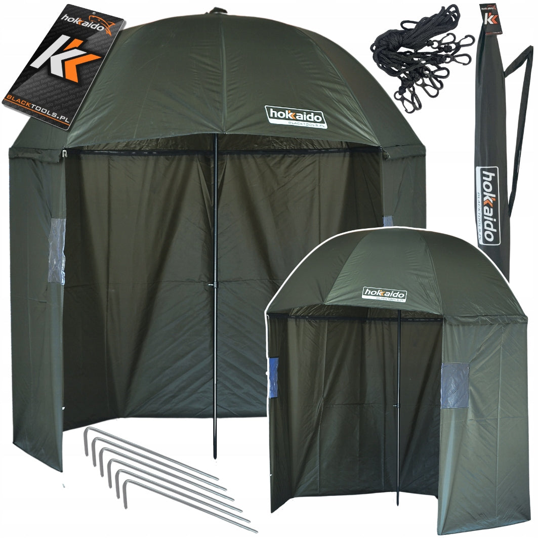 WATERPROOF FISHING UMBRELLA TENT WITH SIDES 3/4 250cm 2,5m HOKKAIDO