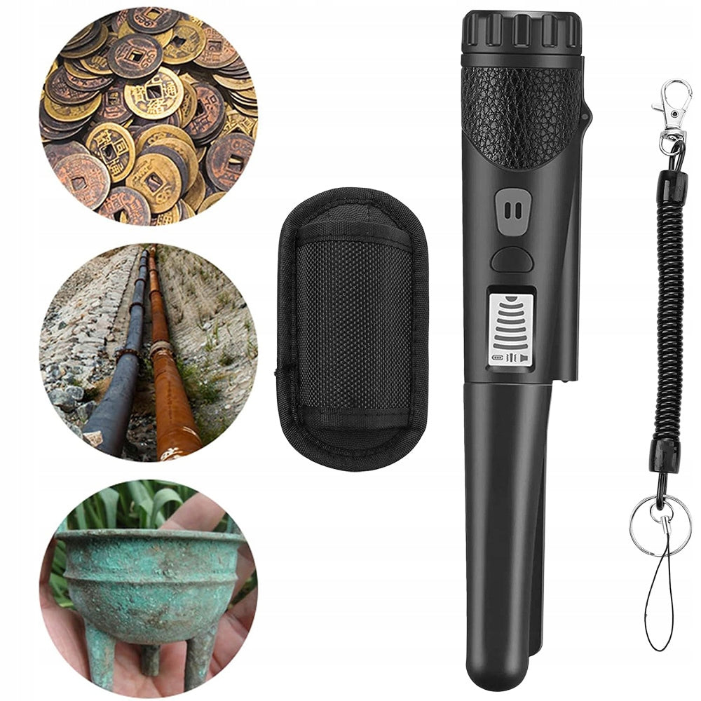 WATERPROOF METAL PINPOINTER DETECTOR WITH LCD SCREEN 3 MODES BLACK Brand no brand