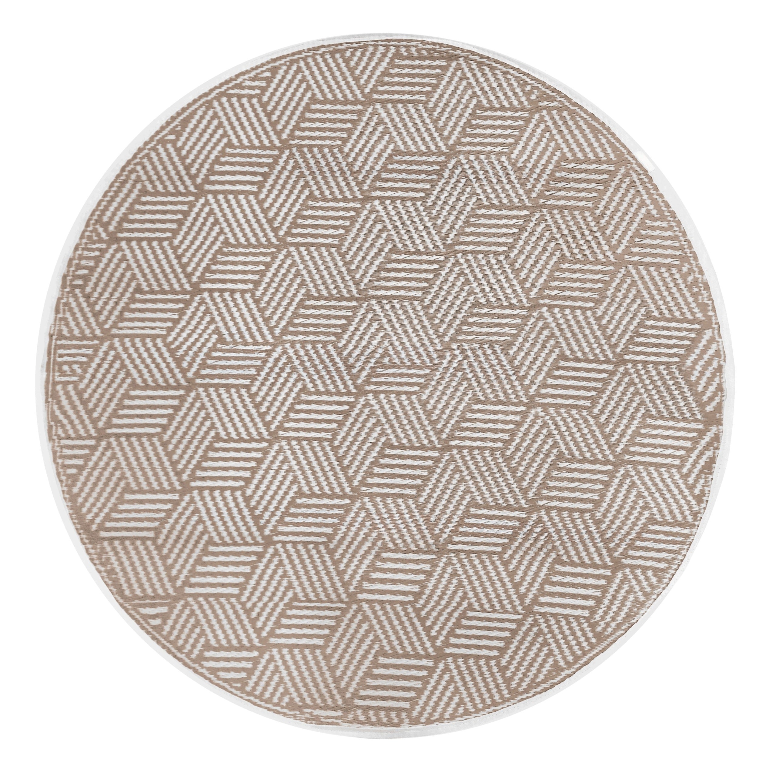 WATERPROOF TERRACE CARPET OUTDOOR MAT FOR BALCONY GARDEN ROUND 120 CM Manufacturer code Dywan Zew. LUZ BEIGE śr. 120 cm - 33747