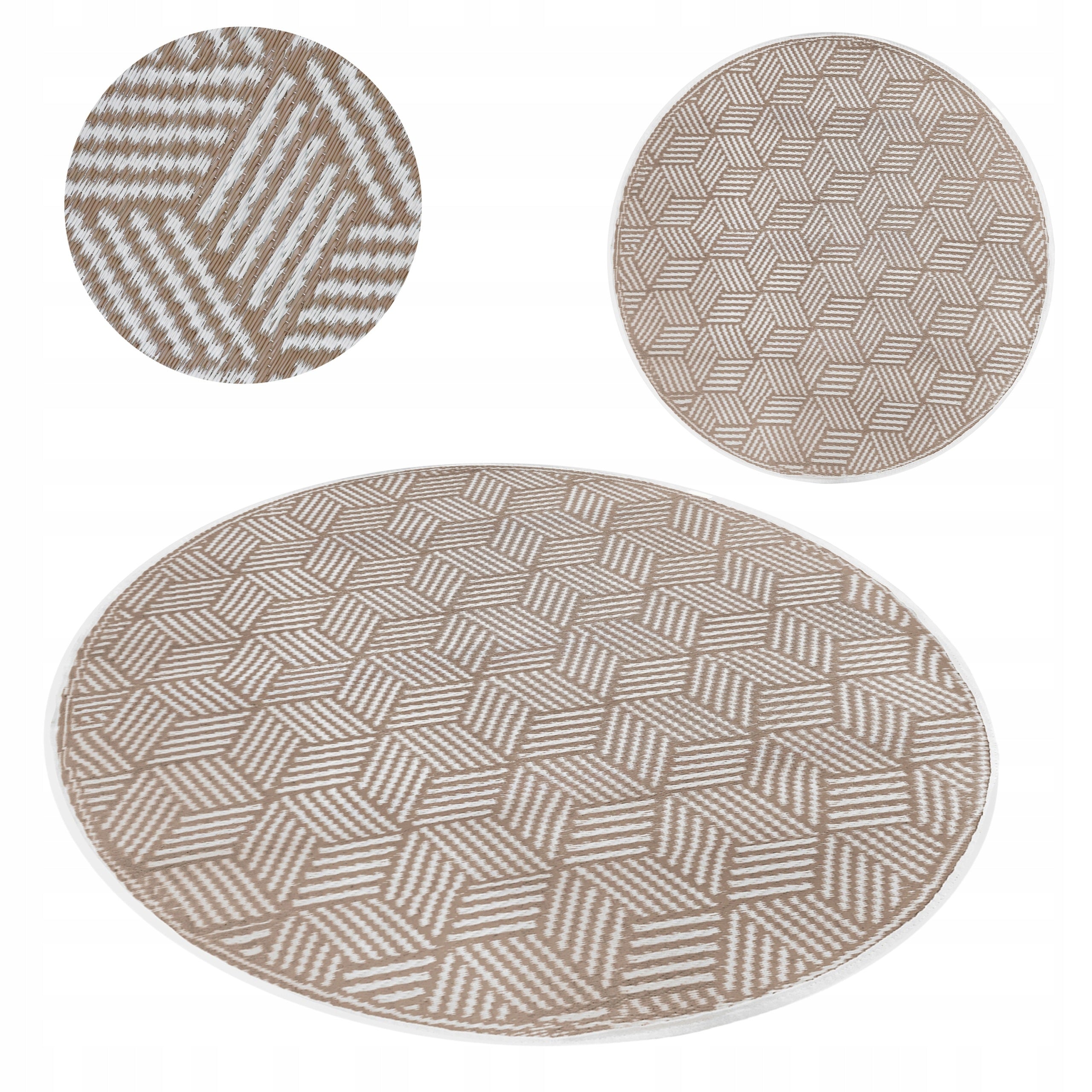 WATERPROOF TERRACE CARPET OUTDOOR MAT FOR BALCONY GARDEN ROUND 120 CM