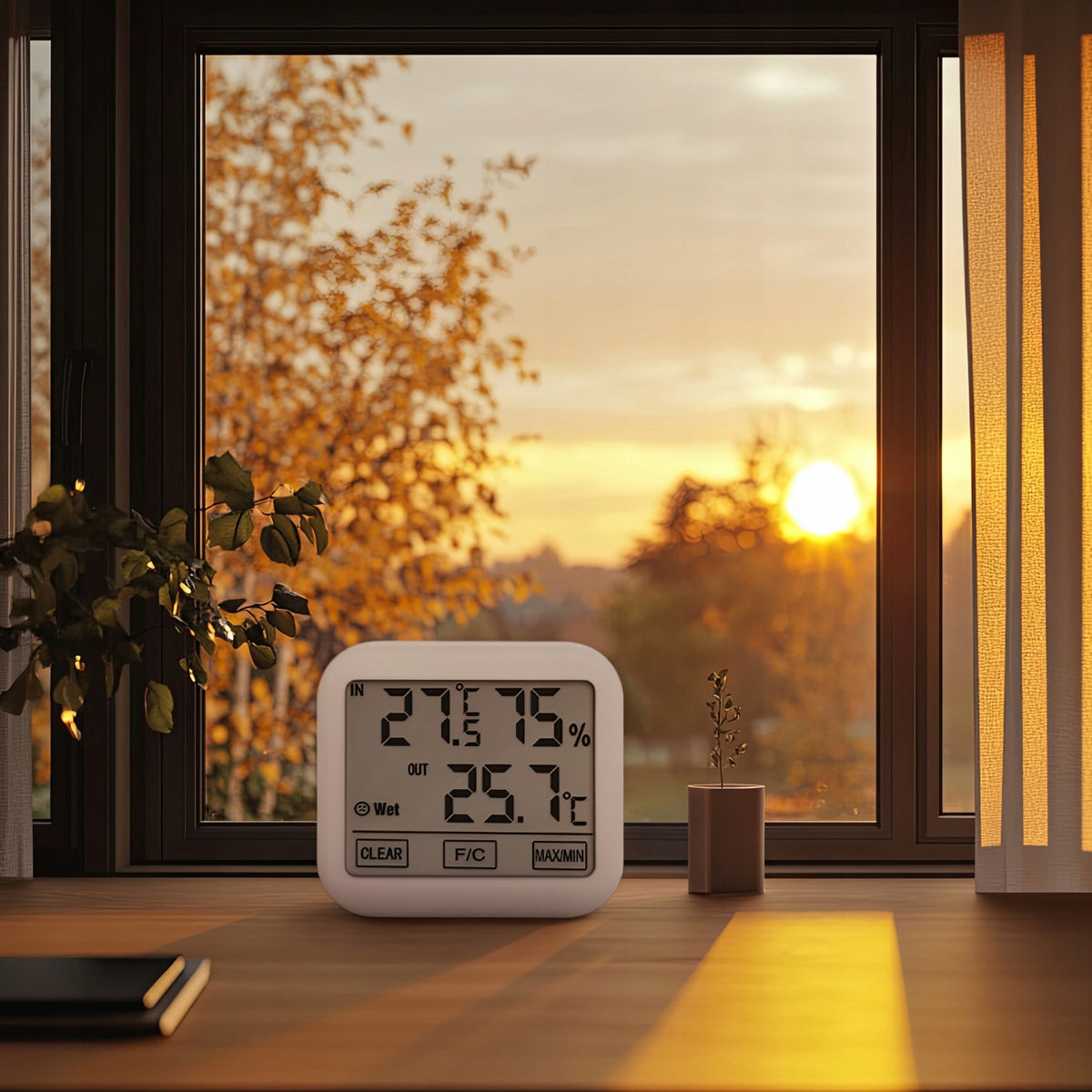WEATHER STATION DIGITAL WEATHER THERMOMETER WITH EXTERNAL SENSOR Manufacturer code 77722