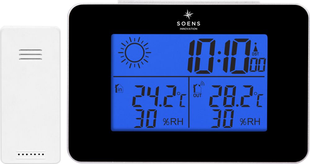 WEATHER STATION HYGROMETER CLOCK RCC 170605 THERMOMETER