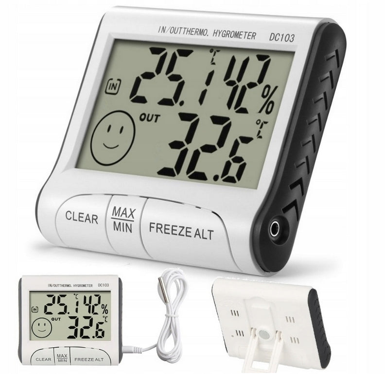 WEATHER STATION THERMOMETER SENSOR MAGNET BATTERY SET HYGROMETER Packaging status original