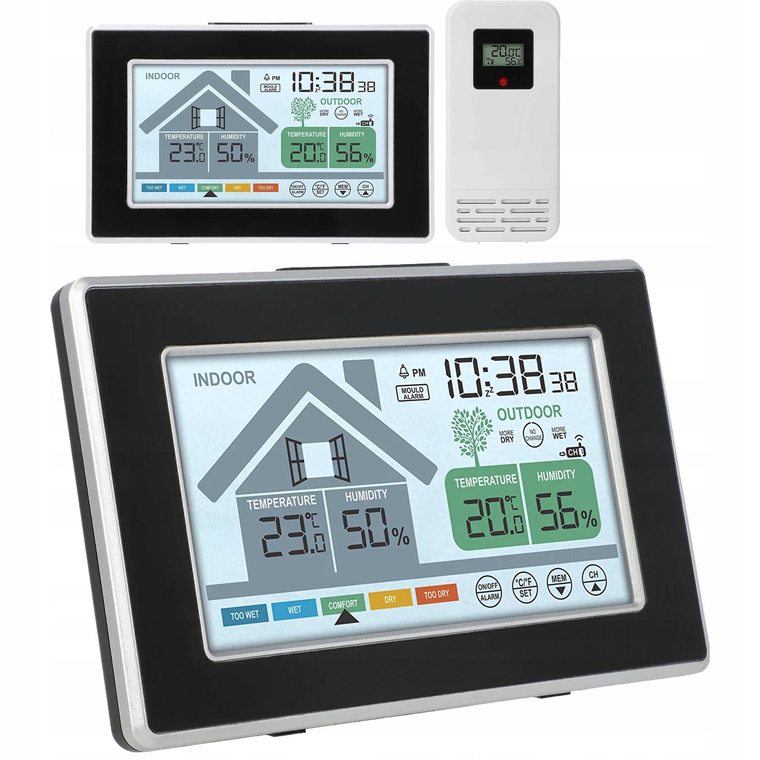 WEATHER STATION WEATHER TEMPERATURE HUMIDITY CLOCK ALARM CLOCK BROWIN