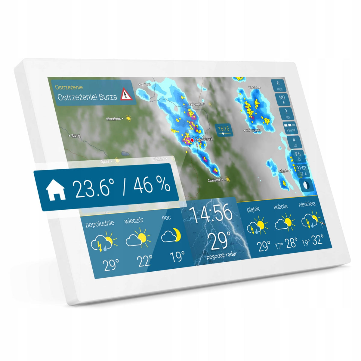 WEATHER STATION WETTERONLINE HOME 3 PREMIUM WIFI RADAR 10,1" WEATHER FORECAST Manufacturer code WD3100