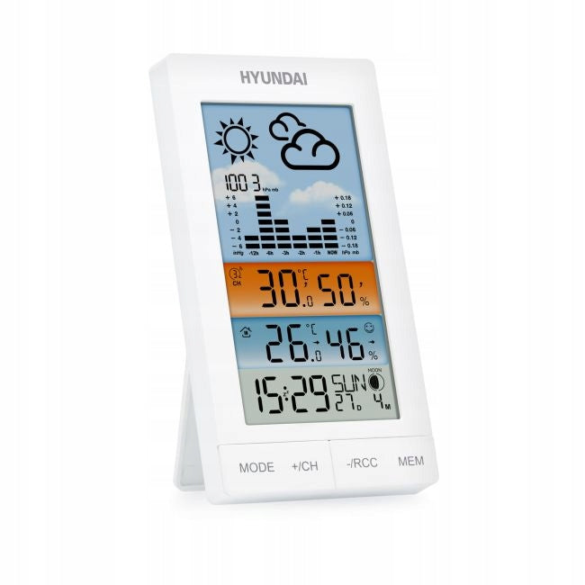 WEATHER STATION WIRELESS COLOR DISPLAY + DETECTOR HYUNDAI Packaging status original
