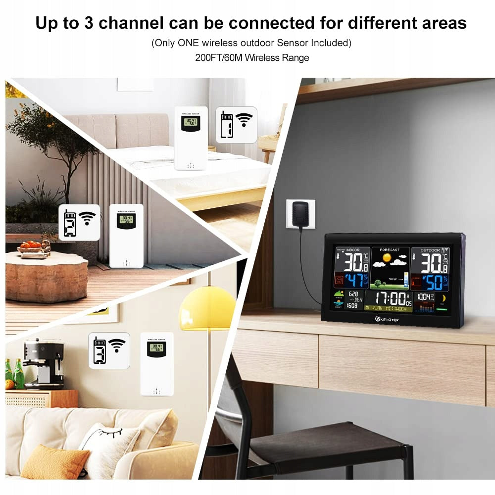 WEATHER STATION WIRELESS DCF BAROMETER LCD DISPLAY Manufacturer code 5907094115687