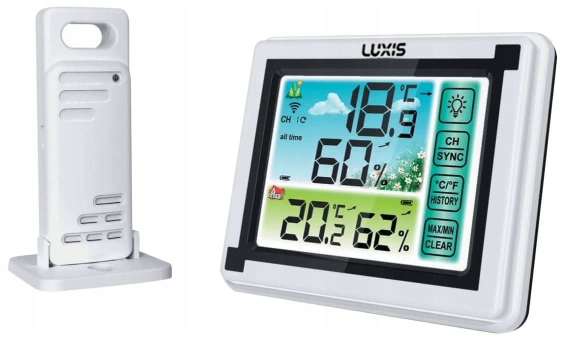 WEATHER STATION WIRELESS THERMOMETER HYGROMETER LCD MAGNET PREMIUM Brand no brand
