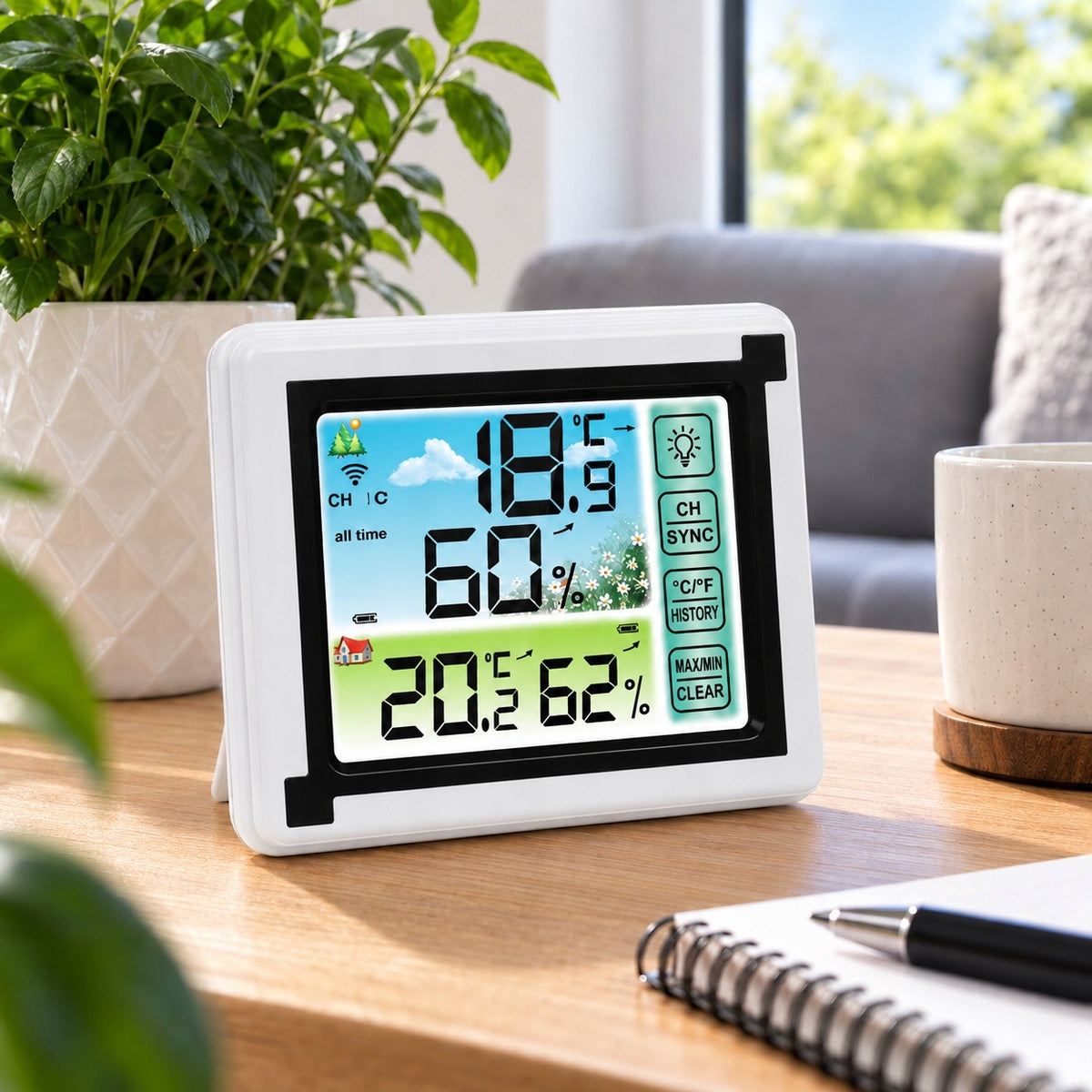 WEATHER STATION WIRELESS WEATHER THERMOMETER AND HYGROMETER WEATHER STATION Packaging status original