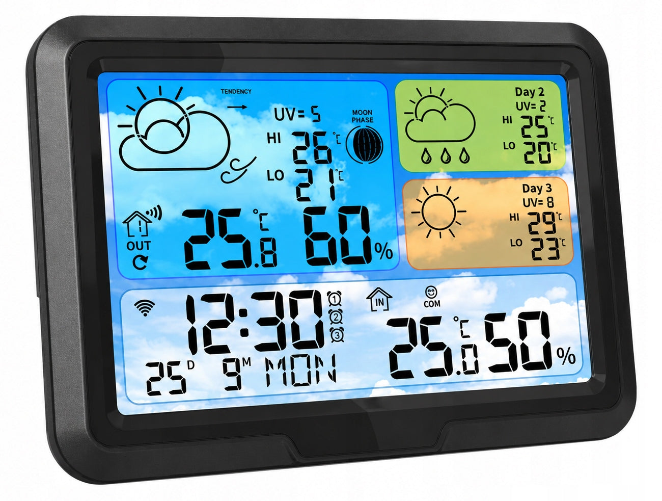 WEATHER STATION WIRELESS WIFI TUYA HYGROMETER THERMOMETER OUTDOOR SENSOR.