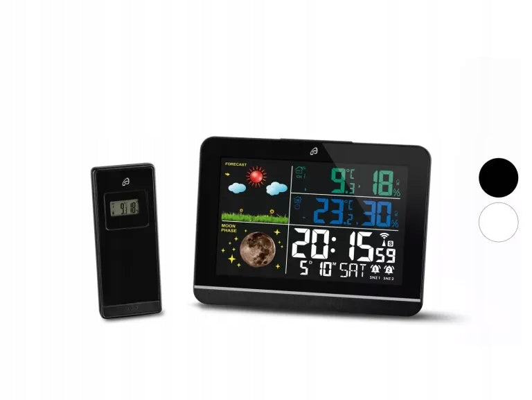 WEATHER STATION WITH COLOR RADIO DISPLAY BLACK Manufacturer code 4335754086212