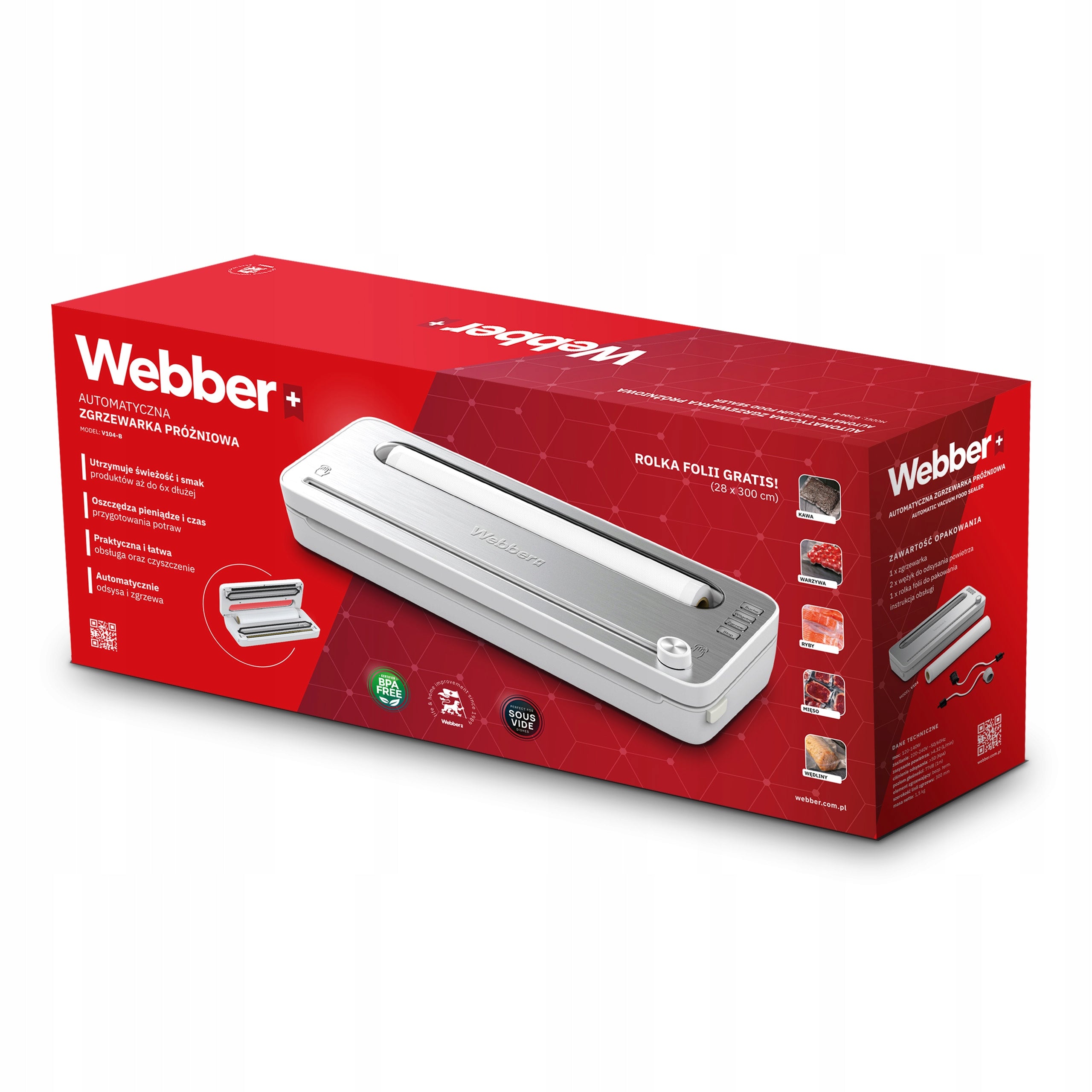 WEBBER V104B FILM VACUUM SEALER Power 120 W