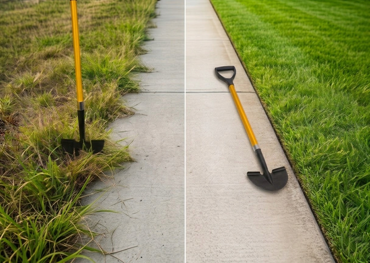 WEED CUTTER PROTRUDING TURF OVERLAPPING LAWN ON THE STREETS/WALKWAY Tool length 127 cm