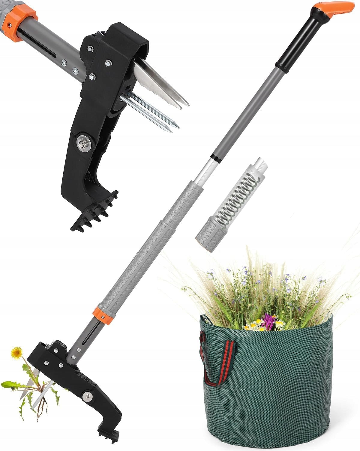 WEED PICKER TELESCOPIC RETRACTABLE 117cm GARDEN SET