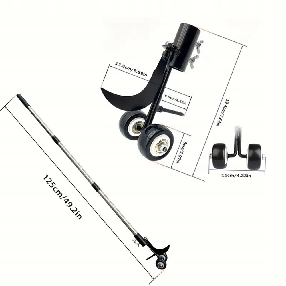 WEED REMOVAL CUTTER WEEDER WITH HOOK, GROUT SCRAPER WITH WHEELS Packaging status original