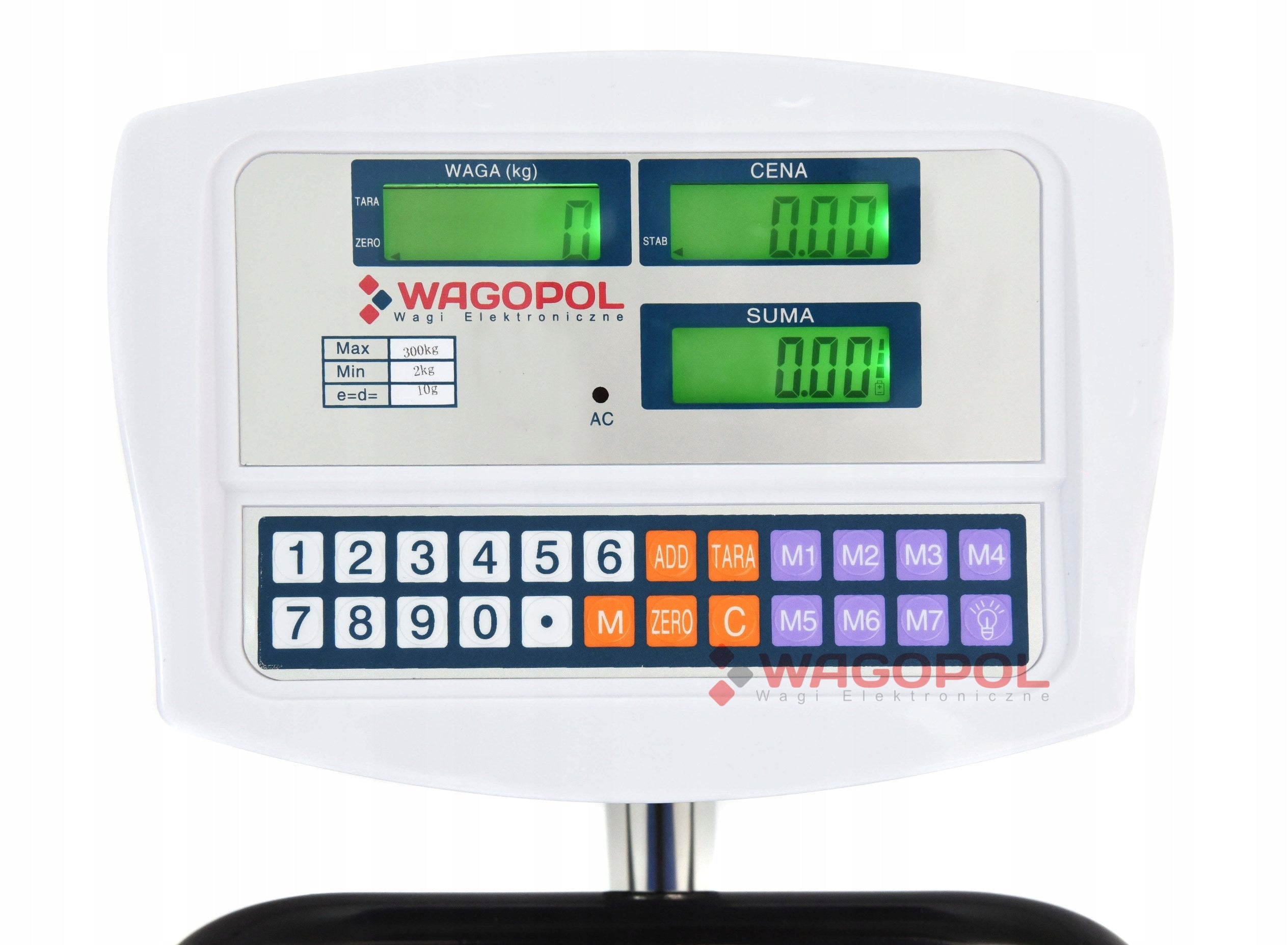 WEIGHT 300KG 10g STORAGE 50x40cm PLATFORM ELECTRONIC SHOP 5xLCD Additional information auto-off option tare function LCD display back light Polish subtitles built-in battery