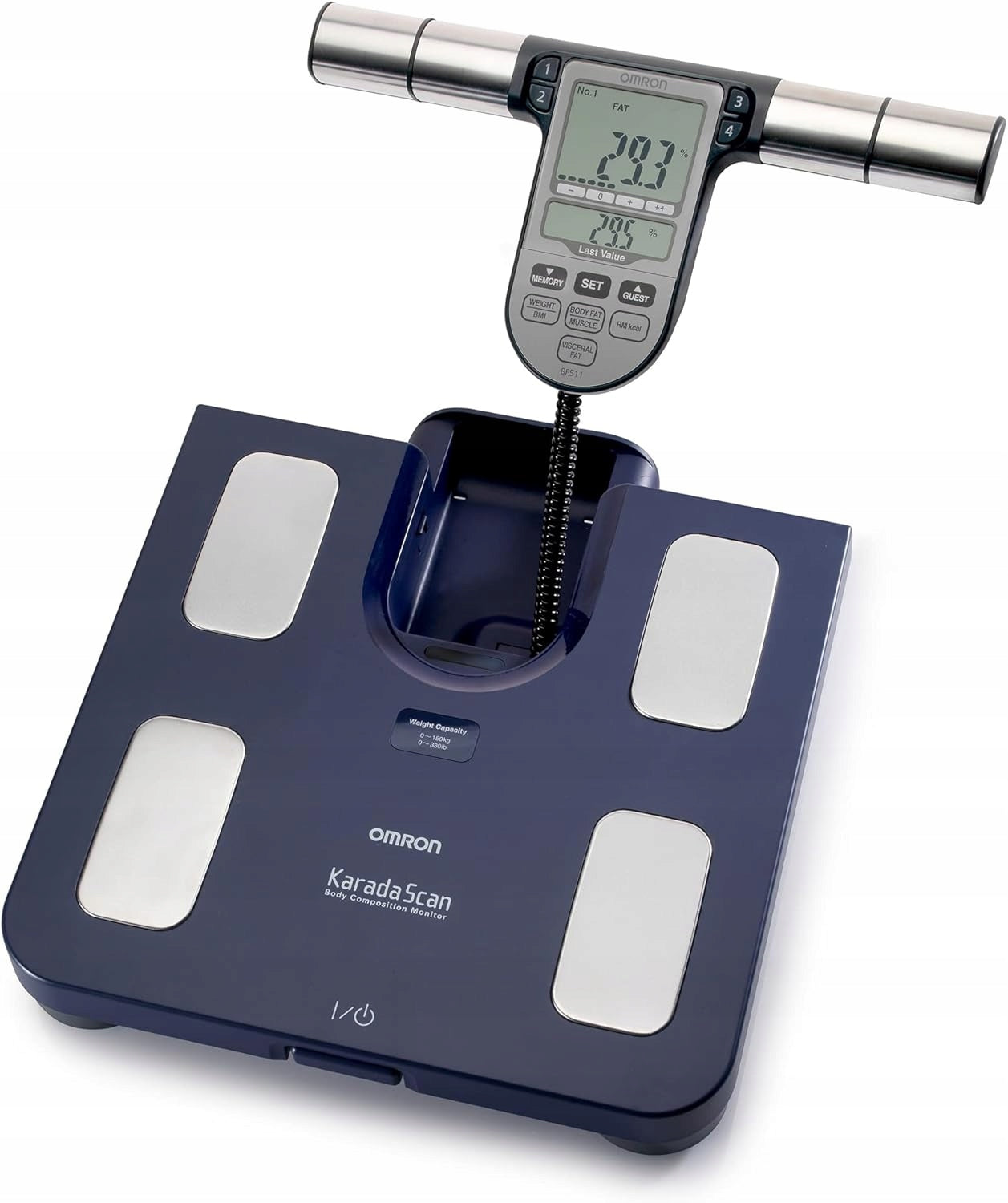 WEIGHT BODY COMPOSITION ANALYZER OMRON BF511 navy blue - 3 YEARS WARRANTY